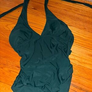 Amazon Women's One Piece Swimsuit - Dark Green